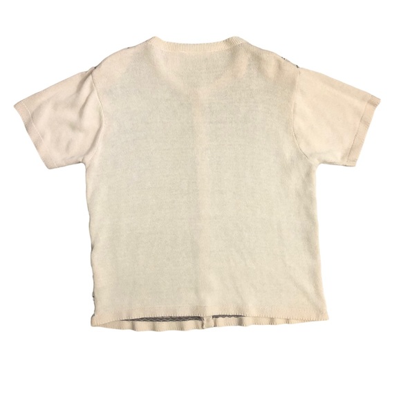 Vintage TanJay Knit Cardigan Sweater - Size Large - geometric and flower designs - Picture 5 of 6